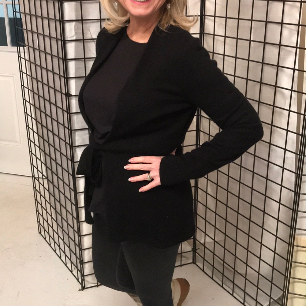 JMcLaughlin Cashmere Self Tie Cardigan